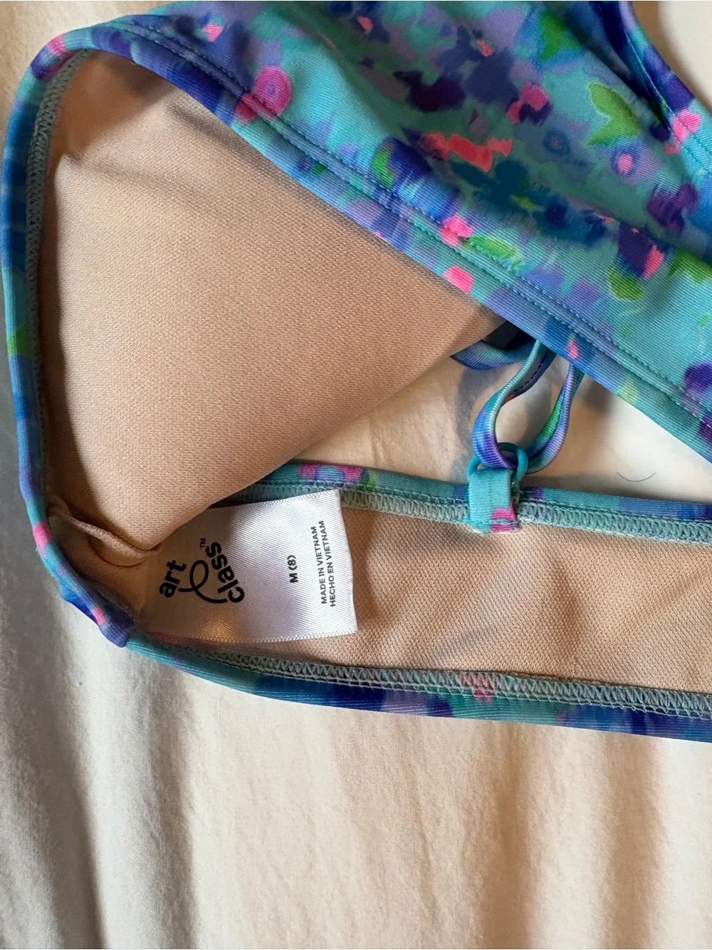 art class Blue Floral Girls Two-Piece Swim Bikini